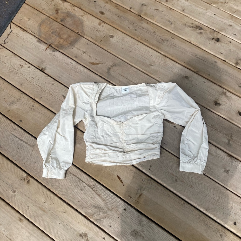 Sunday Best Ivory Long Sleeve Top